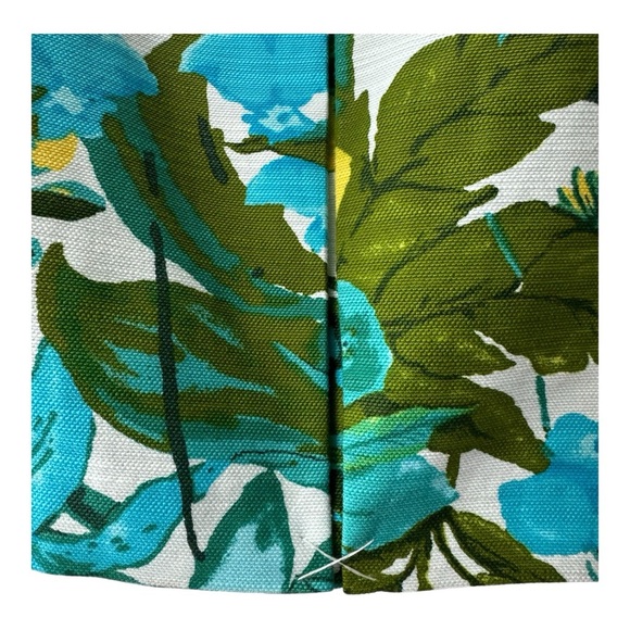 Talbots Floral Sheath Dress Size 14 NWT 🌿 Blue Green Tropical Print Sleeveless - Picture 4 of 5